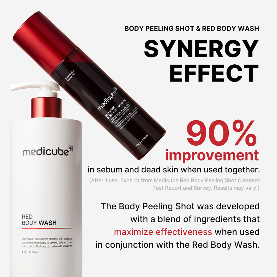 medicube red body peeling shot cleanser