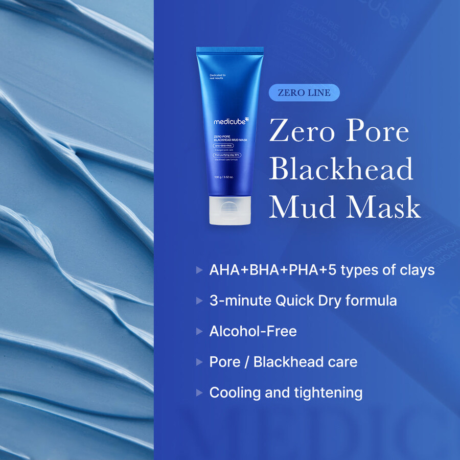 medicube zero pore blackhead mud mask