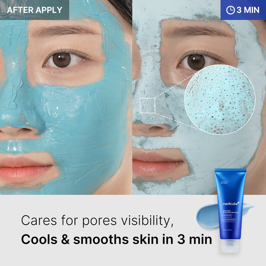 medicube zero pore blackhead mud mask
