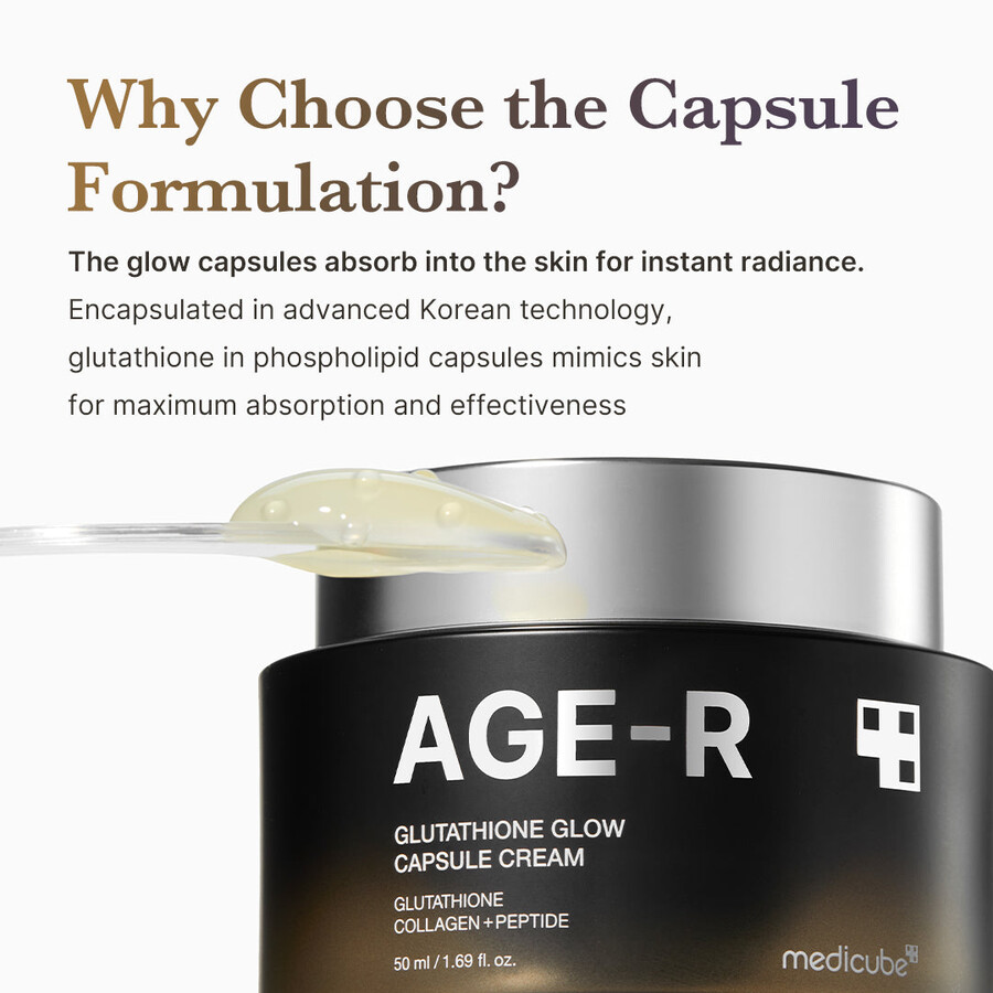 medicube age-r glutathione glow capsule cream