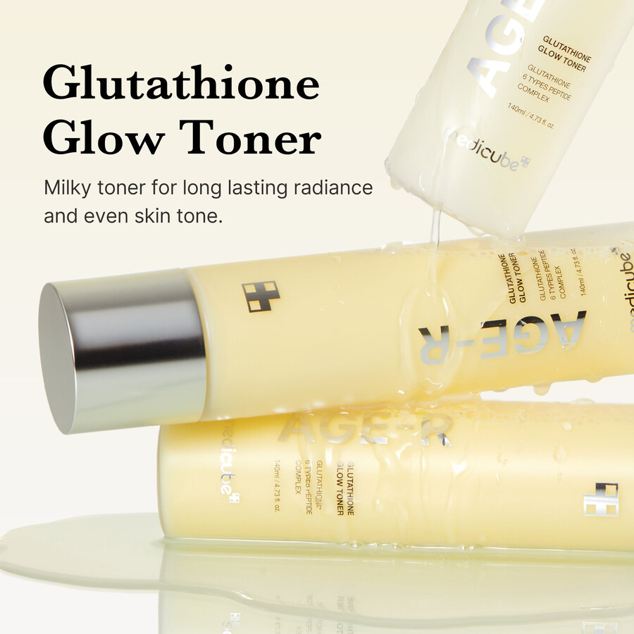 medicube age-r glutathione glow milk toner