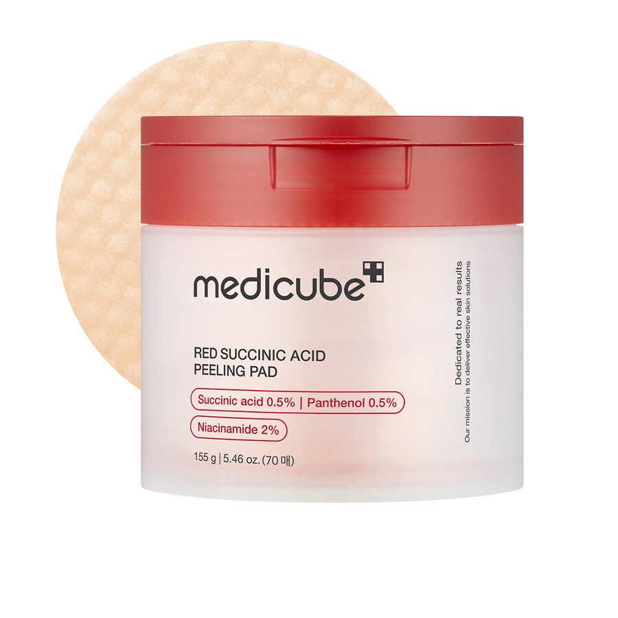 medicube red succinic acid panthenol pads