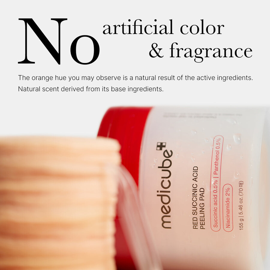 medicube red succinic acid panthenol pads